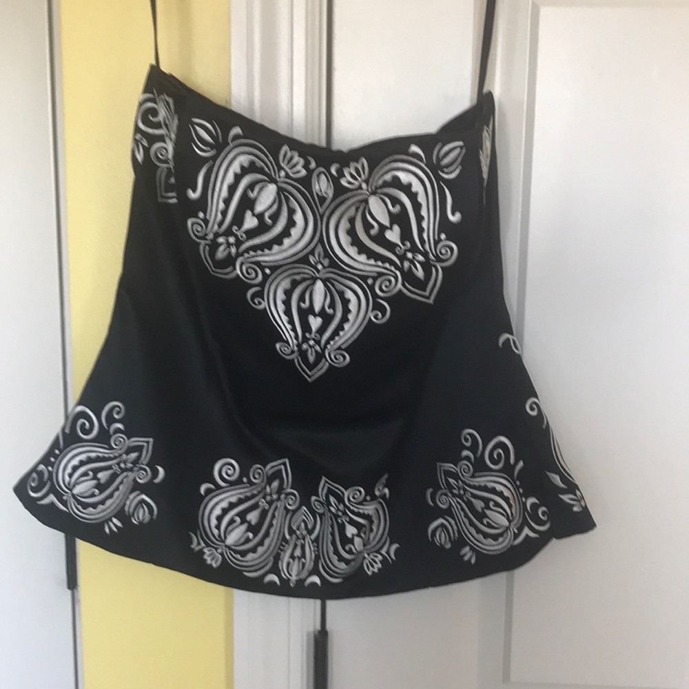 Silk zipper back corset